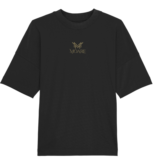 MOARE BASIC GOLDOversize Tee Basic mit Stick Gold

Produkt wird per Bestickung veredelt
Oversized Unisex T-Shirt mit Stehkragen
Material: 100 % Baumwolle (Bio-Qualität, ringgesponneUnisex-Shirts