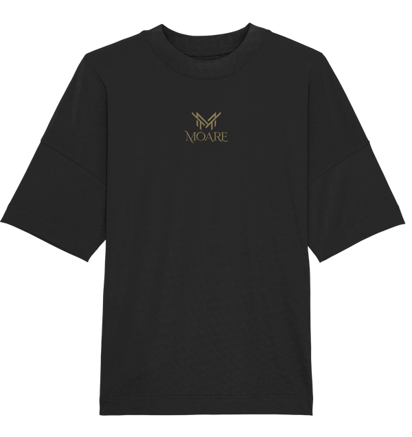 MOARE BASIC GOLDOversize Tee Basic mit Stick Gold

Produkt wird per Bestickung veredelt
Oversized Unisex T-Shirt mit Stehkragen
Material: 100 % Baumwolle (Bio-Qualität, ringgesponneUnisex-Shirts